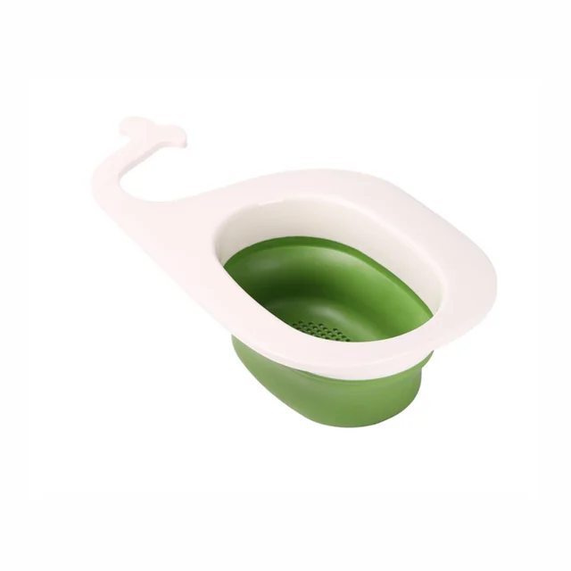 Cestello di scarico Lavello Rack Rubinetto Senza trapano Lavabo da cucina Lavello Conservazione Cestello filtro per rifiuti multifunzionale Gadget da cucina pieghevole 5