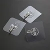 Transparent Hooks Stainless Steel Strong Self Adhesive Wall Hangers Hook for Kitchen Bathroom Door Wall Multi-Function Organizer 6