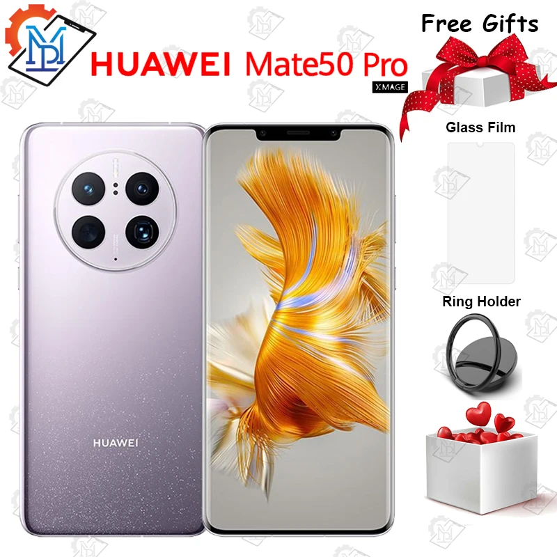 Originale Huawei Mate 50 Pro 6.74 Pollici Oled 120Hz Schermo Snapdragon 8 + Gen 1 Harmonyos 3.0 Batteria 4700Mah 66W Supercharge Nfc