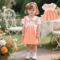 Baby Girl Dress Summer Full Print Flower Short Sleeve Girl Dress Cute Beach Baby Dress Baby Girl Clothing 1
