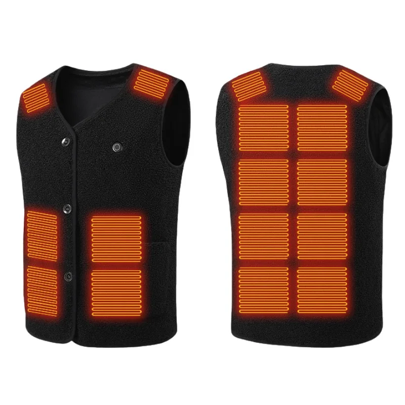 Usb smart heated jacket men women 3-speed adjustable temperature self-heating vest electric waistcoat sleeveless heating jacket