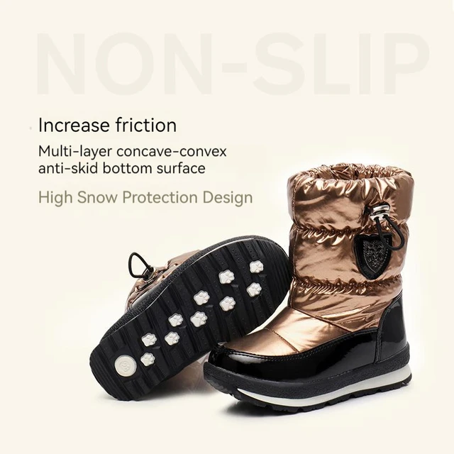 Scarponcini Ragazzo Invernali Stivali Da Neve Bambini Impermeabili