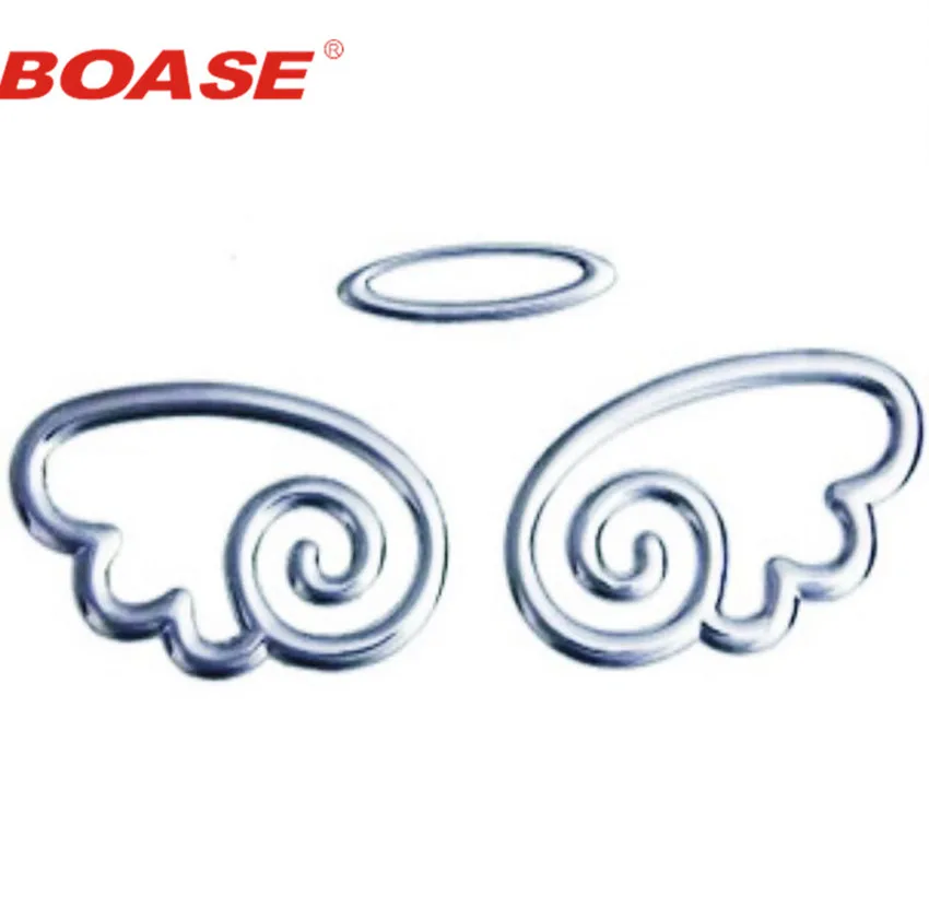 

2pcs/lot Fashion Car Styling Bumper Stickers Angel Wings Car Sticker Decal Soft PVC Car Sticker Decal Gold Silver