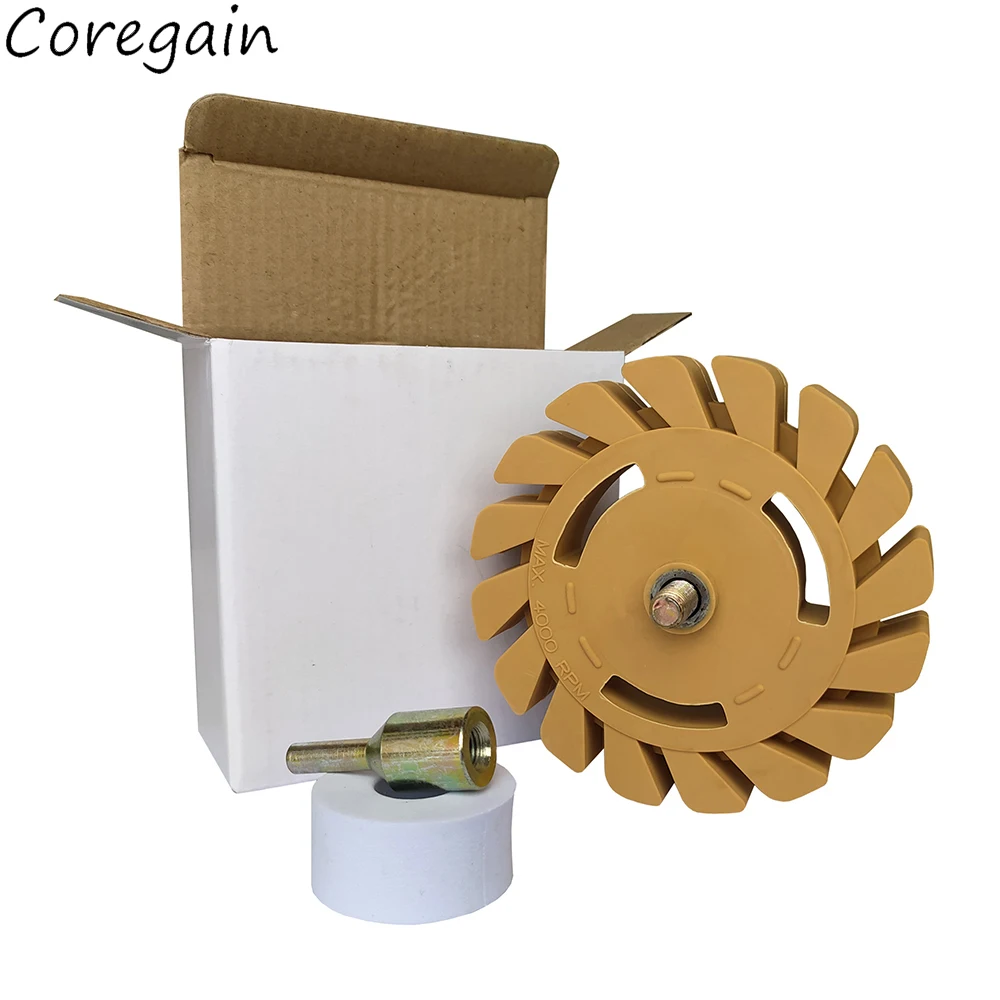 4Inch Decal Eraser Wheel Pneumatic Car Sticker Film Glue Remover Pin Stripe Removal Tool Auto Adhesive Graphics Cleaning Tools car sticker remover automotive film tools glue removal scraper