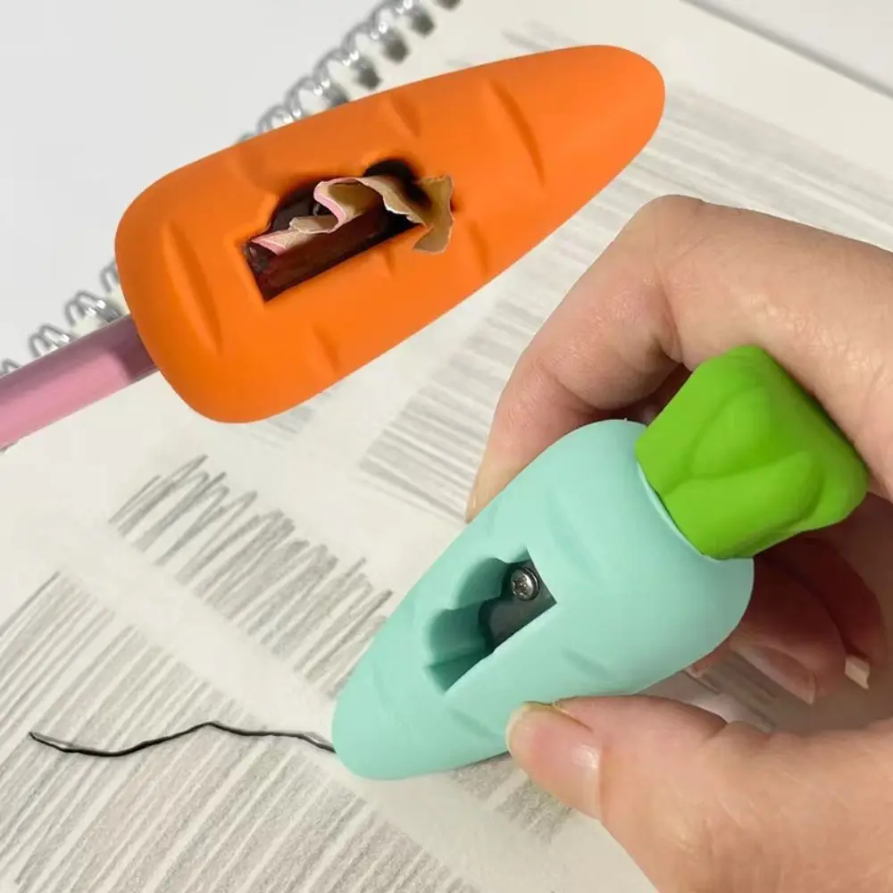 Funny Pencil Sharpener Big Fruit Erasers 2 in 1 Strawberry Soft Pencil Erasers Mango Portable Large Carrot Eraser School Supply