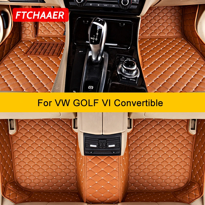 

FTCHAAER Custom Car Floor Mats For VW GOLF VI Convertible Auto Carpets Foot Coche Accessorie