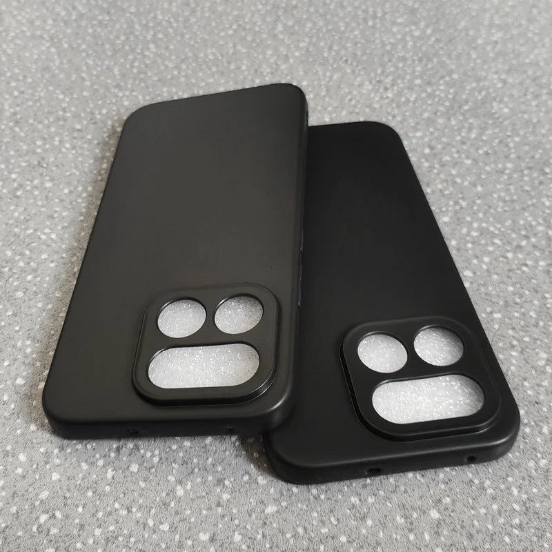 Slim Black Matte Silicone TPU Case - Soft Protective Bumper Back Cover