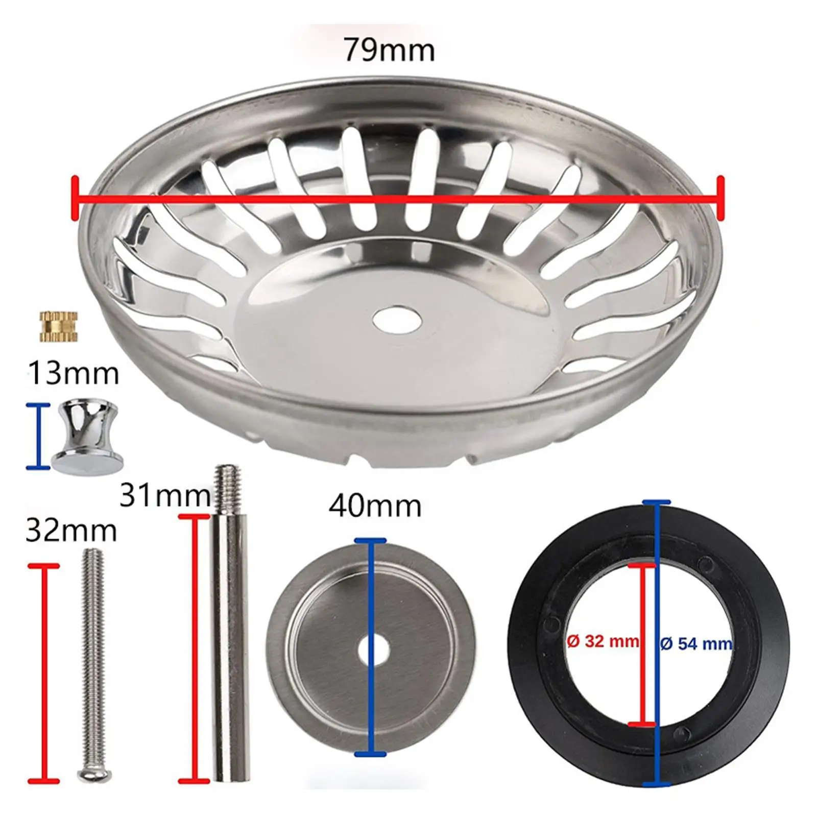 Kitchen Sink Strainer 79/82mm Basin Drainer Plug Water Filter kitchen sink filter sink strainer sink filter kitchen sink strainer