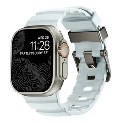 Trail Silicone Sport Band for Smartwatch - Durable and Versatile Strap for Active Lifestyles (Luminous blue grey)