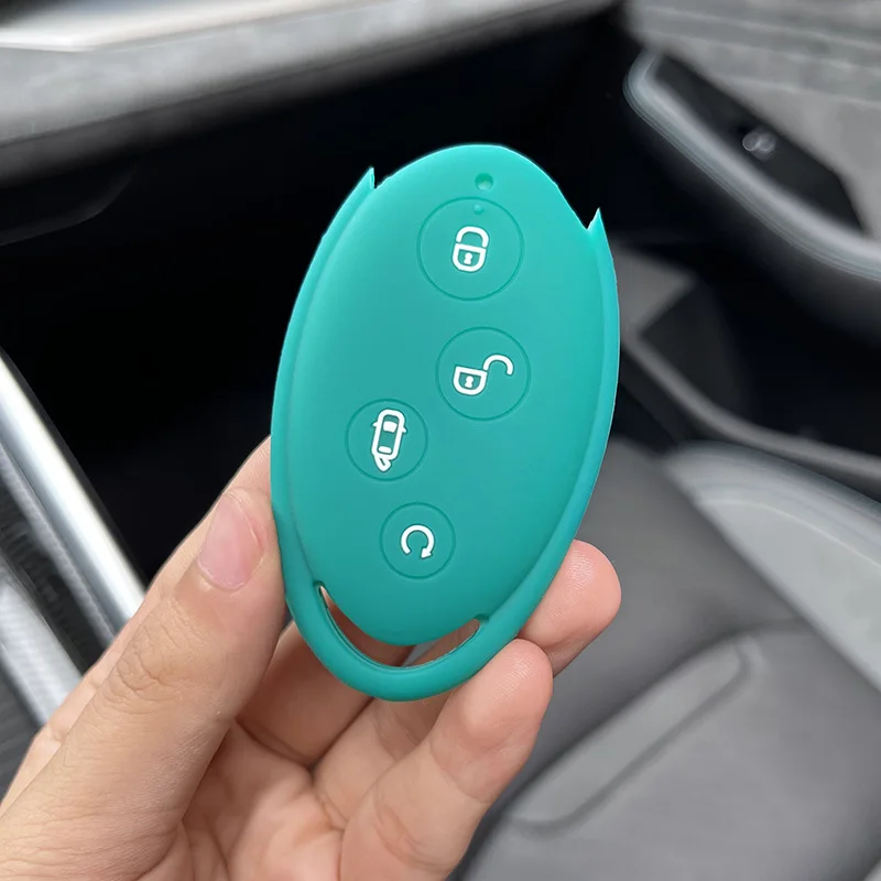 

Silicone Car Key Case Cover Protector For BYD Han Ev Tang Dm Qin PLUS Song Pro MAX Yuan dolphin Buckle Key Shell Car Accessories
