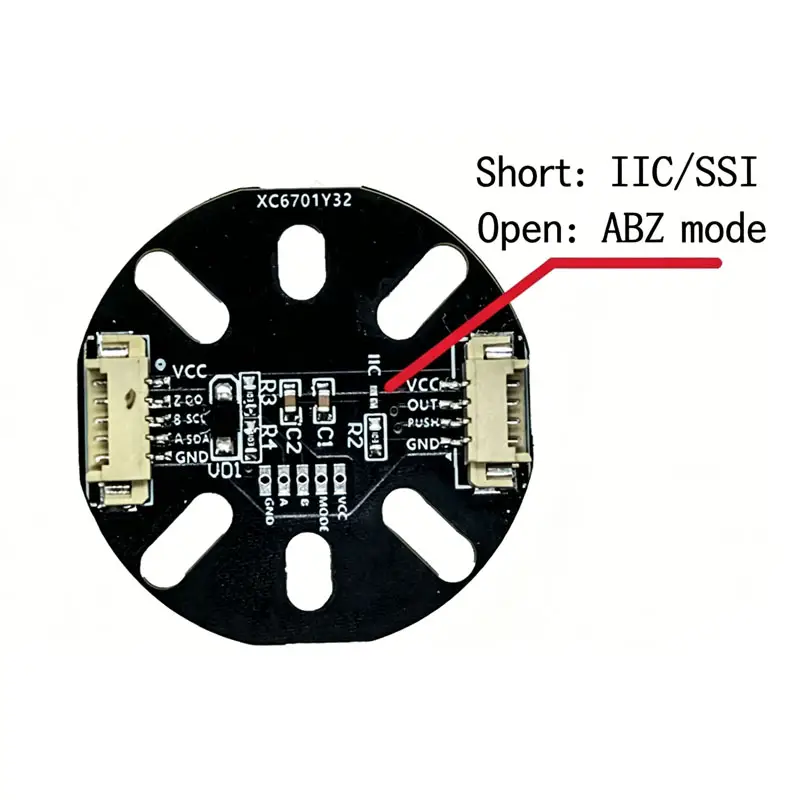 MT6701 Magnetic Encoder, 14-bit, Compatible with Stepper Motors & Brushless Motors, Supports ABZ/ SSI/ I²C/ PWM Interfaces image 4