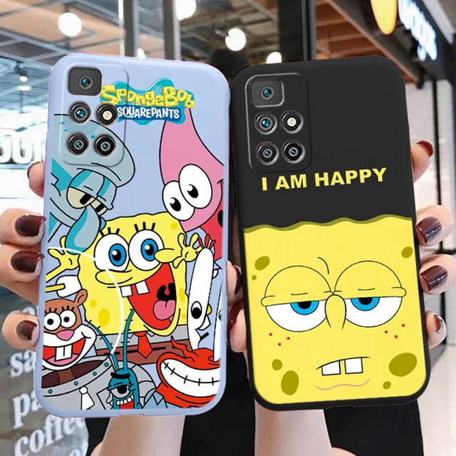 Funny Cartoon SpongeBob SquarePants Phone Case for Xiaomi Redmi 10 Cute  Patrick Star Silicone Soft TPU Cover for Redmi10 2022 - AliExpress