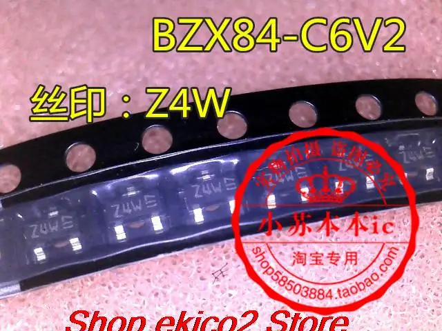 

В наличии, BZX84C6V2 :Z4 24 Z4w SOT-23