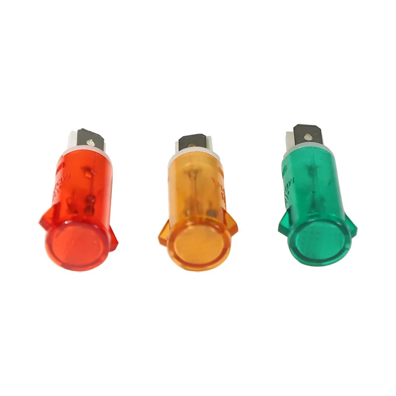 Lot 10 Ampoules Néon MDX-11A 220V Rouge 10mm – Témoins Lumineux Montage Enfichable Pour Tableau / Machine