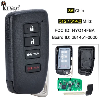 Keyforkess 312/ 314MHz ID FCC: HYQ14FBA 281451-0020G Board Smart Remote Car Key Fob per Lexus GS350 GS450H ES350 ES300H 2013-2016