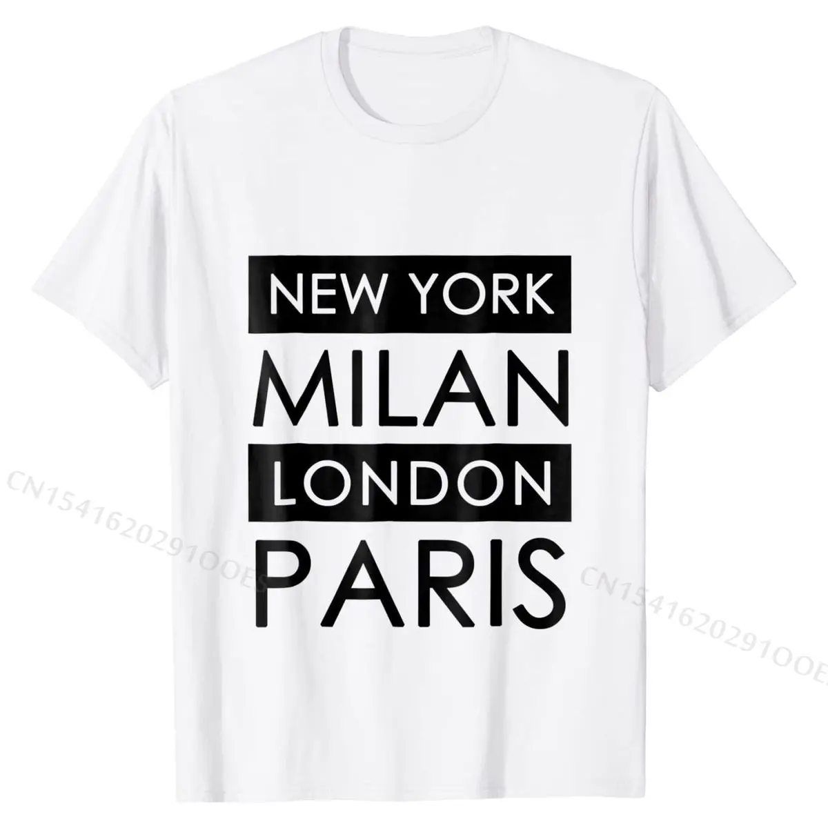 T-Shirt, New York, Milano, Londra, Paris T-Shirt Da Uomo Aderente Magliette Casual Cotton Party