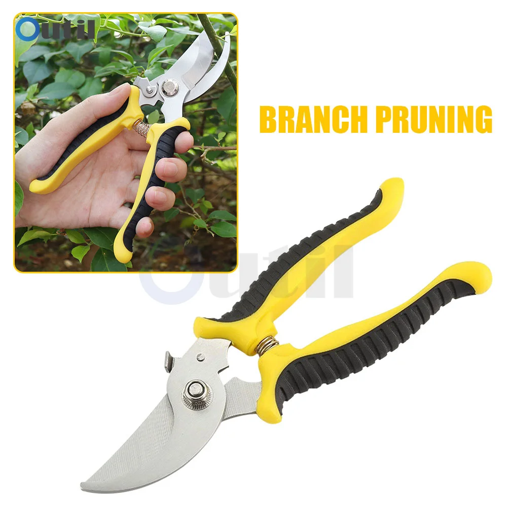 Pruner Garden Scissors Professional Sharp Tree Trimmers Secateurs Bypass Pruning Shears Hand Clippers For Garden Beak Scissors
