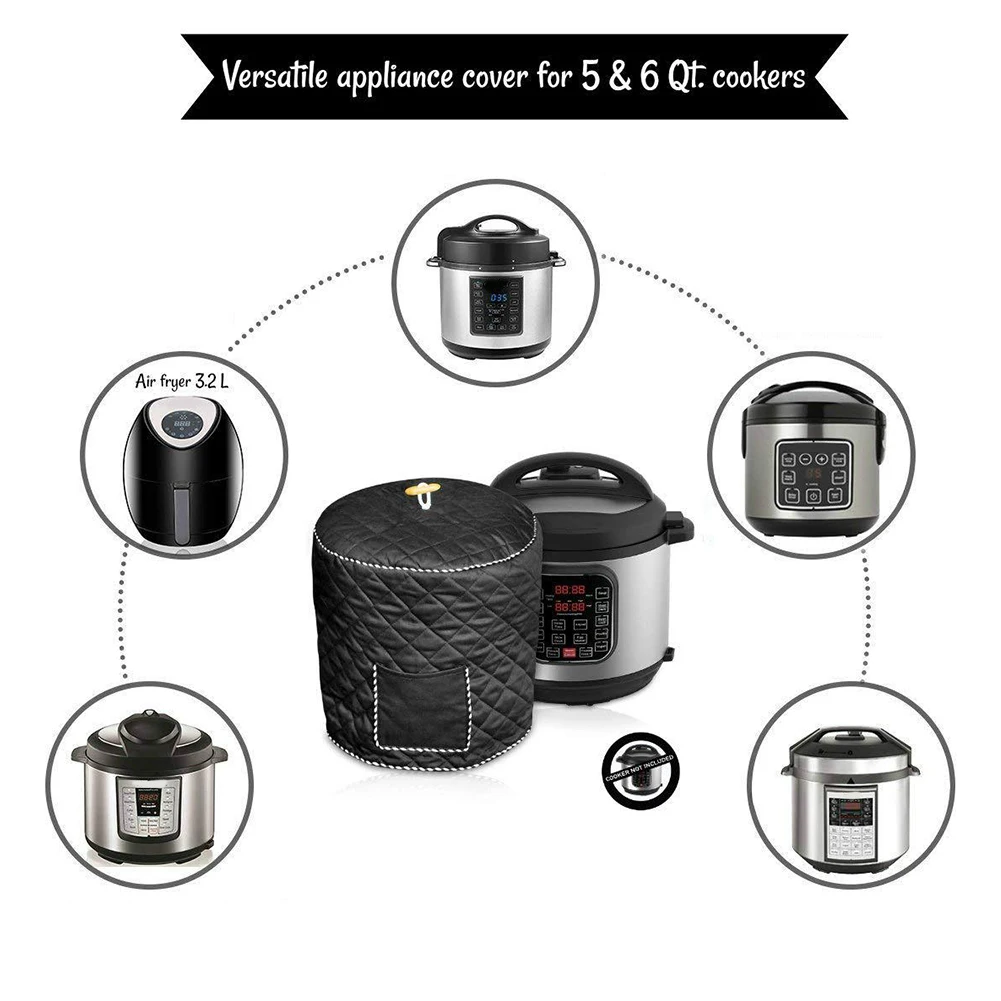 6QD 8QD Anti Static Pressure Cooker Dust Proof Cover Lining Interior Home Decorative Cooker Wrap Sleeve Foldable Protector Cover