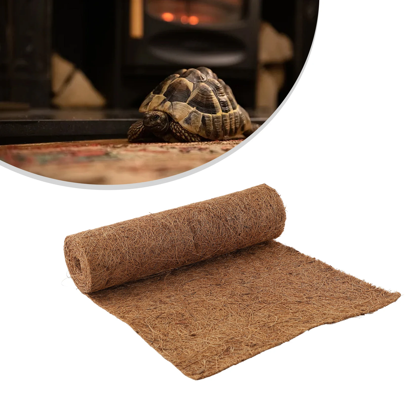 Planting Mat Reptile Bedding Gardening Mat Coconut Fiber Liners Plant Fiber Roll Natural Reptile Carpet Mat Sheet Coconut Palm Mat Cuttable Floor Door Coir Coconut