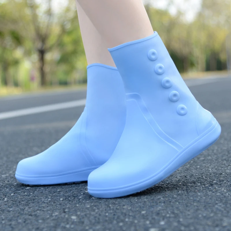 New Women Men Anti-slip Shoes Covers Waterproof Reusable Shoes Protector Unisex Outdoor Rain Boots Pads For Rainy Day