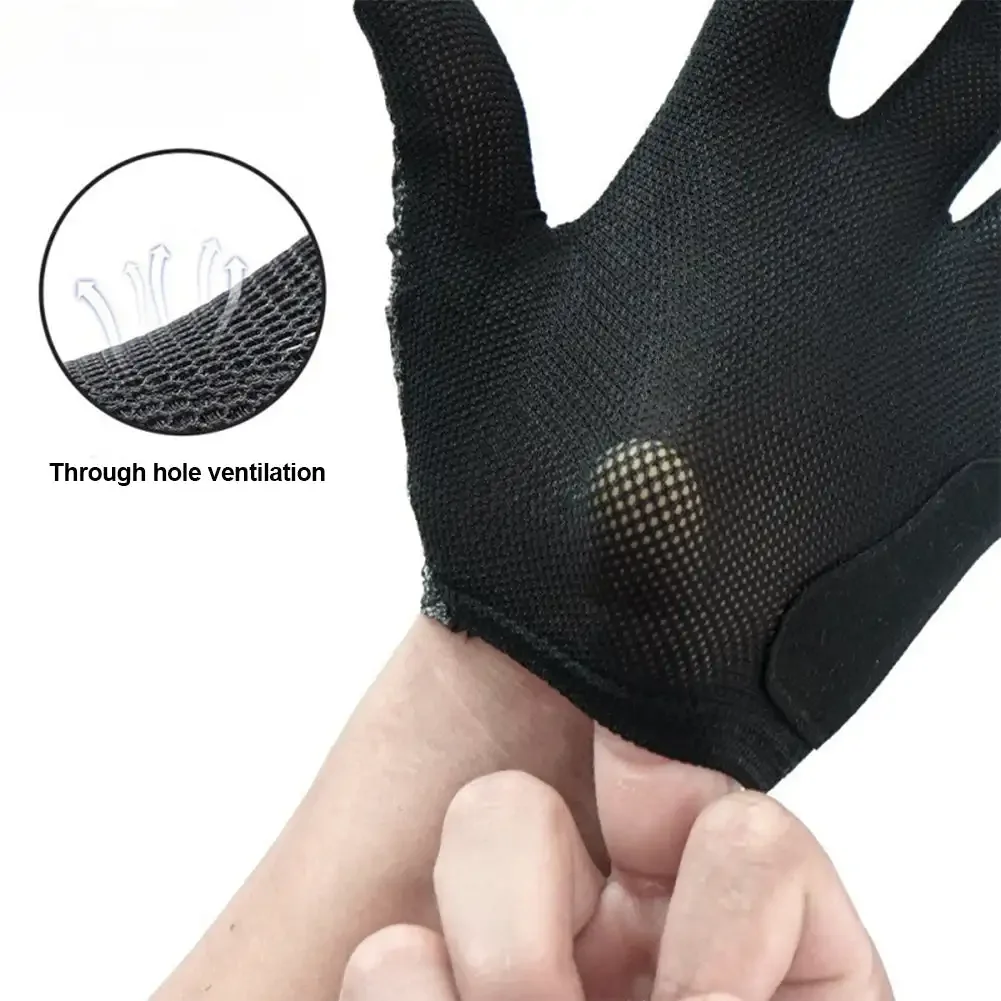 Billiards Glove Anti-slip Sweat-absorbing Breathable Men Women Left Hand Snooker Cue Sport 5-Finger Glove Billiards Accessory 1Pc