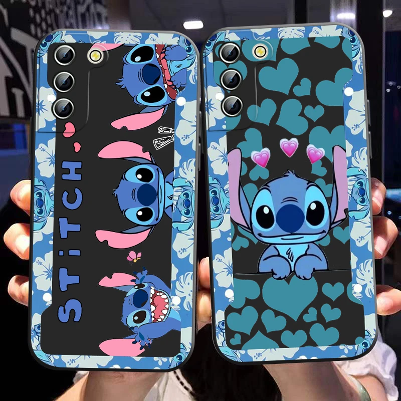 Custodia Per Telefono Disney Cartoon Disney Stitch Per Samsung S23 S22 S21 S20 Fe Ultra Pro Lite S10 S9 S8 5G S10E M52 Plus Cover Nera