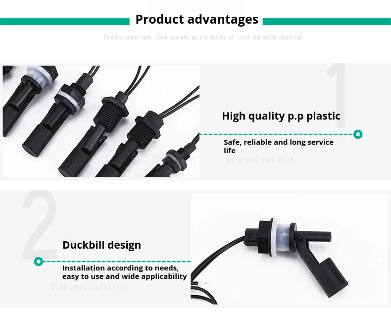 Automatic Liquid Level Control Switch Side-Mounted Corrosion-Resistant PP Plasti