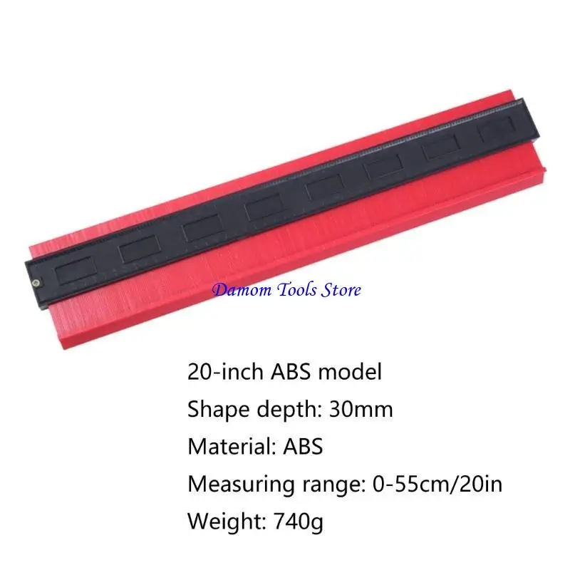 57BE 윤곽 게이지 프로필 복사기 도구 쉐이핑 목재 측정 눈금자 라미네이트 타일