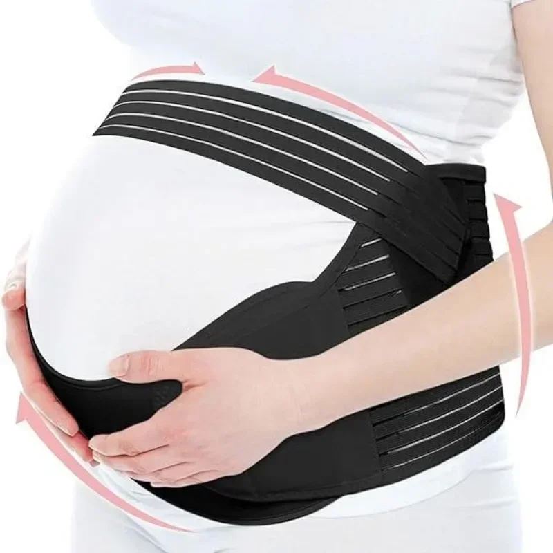 Pregnant Women Support Belly Band w/ Shoulder Back Clothes Belt Adjustable Waist Care Maternity Abdomen Brace Protect Pregnancy