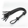 Black&Red Braided Handle Tails Handle Leather Flogger Handmade Horse Whip Horse Racing Flogger new 3