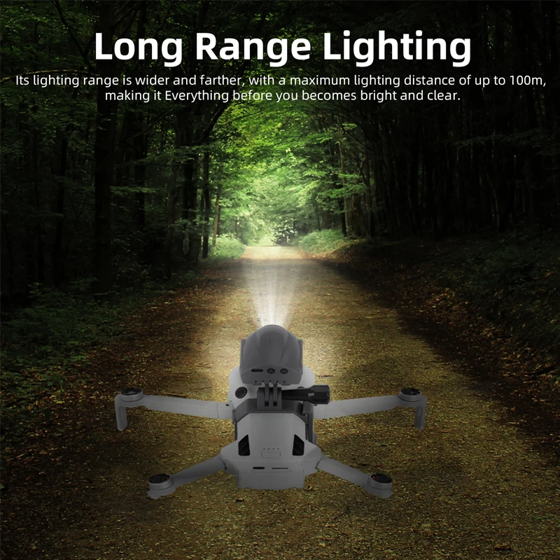 Universal Night Flashing Light Multifunctional Expansion Adapter Mount for DJI Mini 4 Pro 100m Long Range Search Lamp SOS Suppor