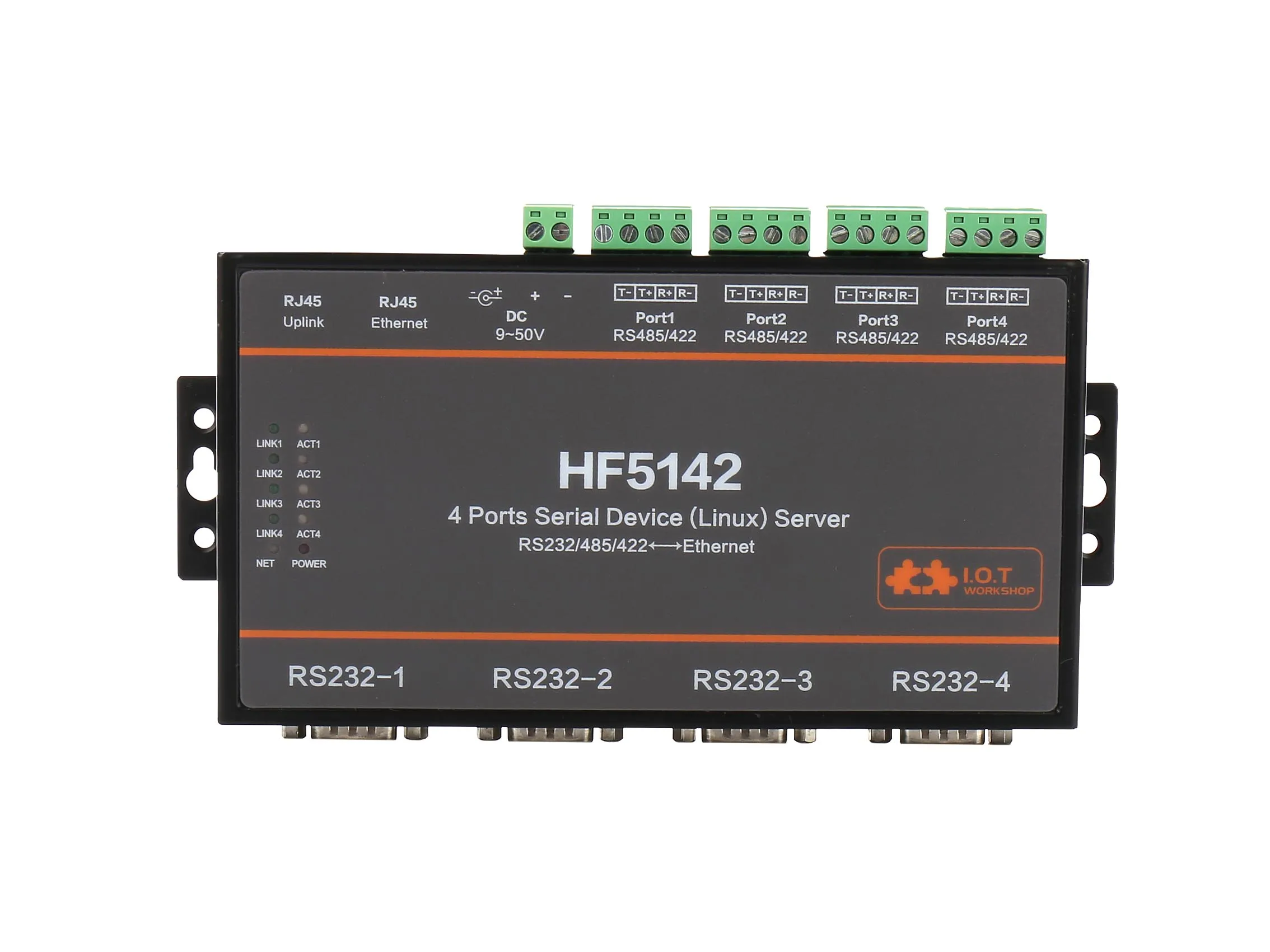 

Домашний серийный сетевой сервер HF 5142 с 4 портами устройство RS232/RS485/RS422 к Ethernet преобразователю TCP IP Telnet Modbus