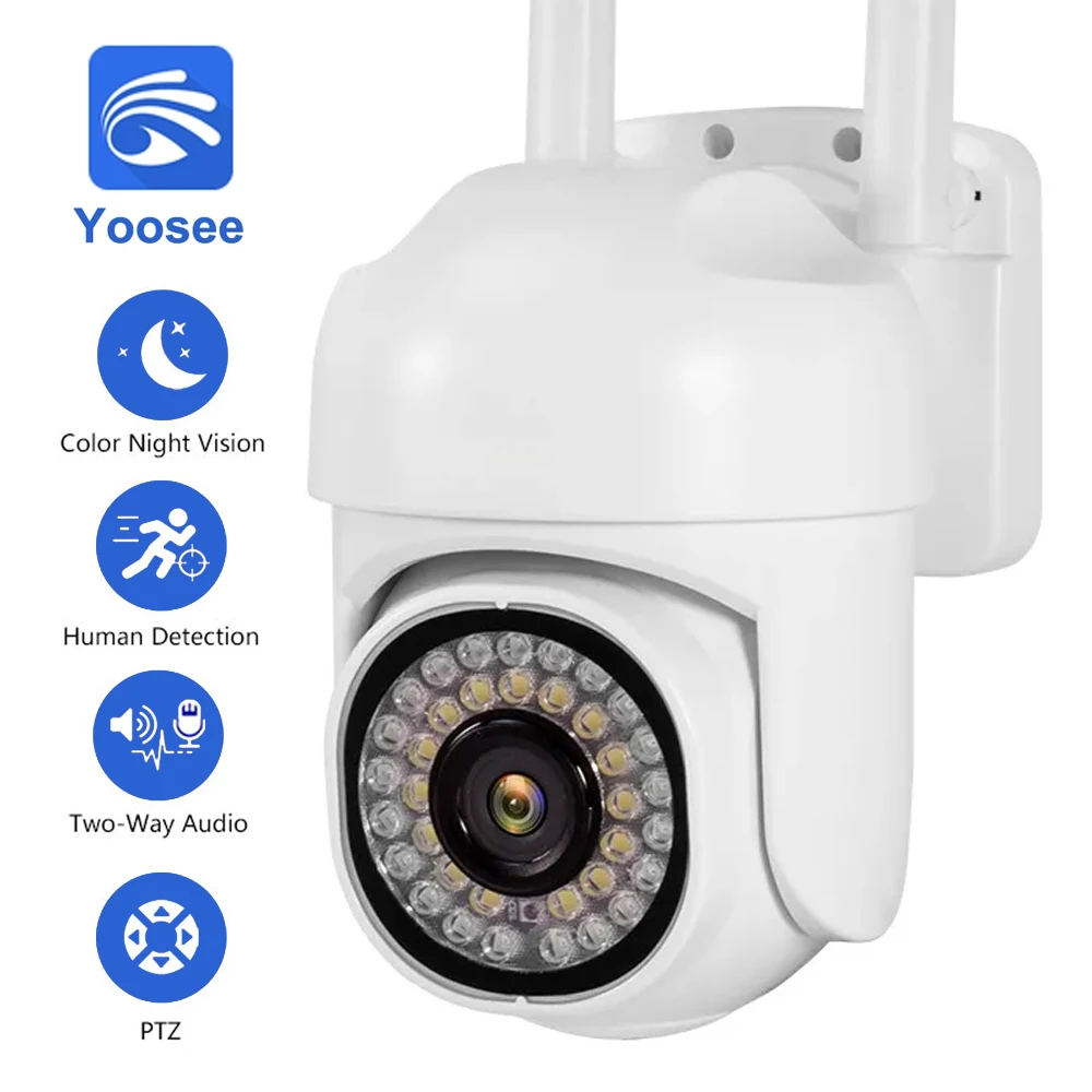 yoosee camera de video de seguranca externa wifi ip ptz mini color visao noturna