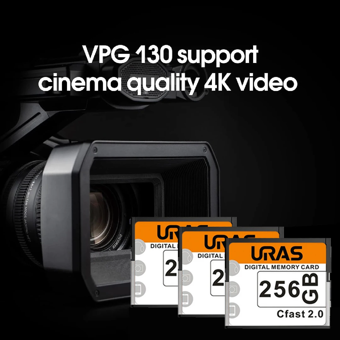 고속 CFast 2.0 메모리 카드 512GB 256GB 128GB 64GB CFast 카드 최대 525MB/s 메모리 카드 풀 HD 3D 4K 비디오 카메라용