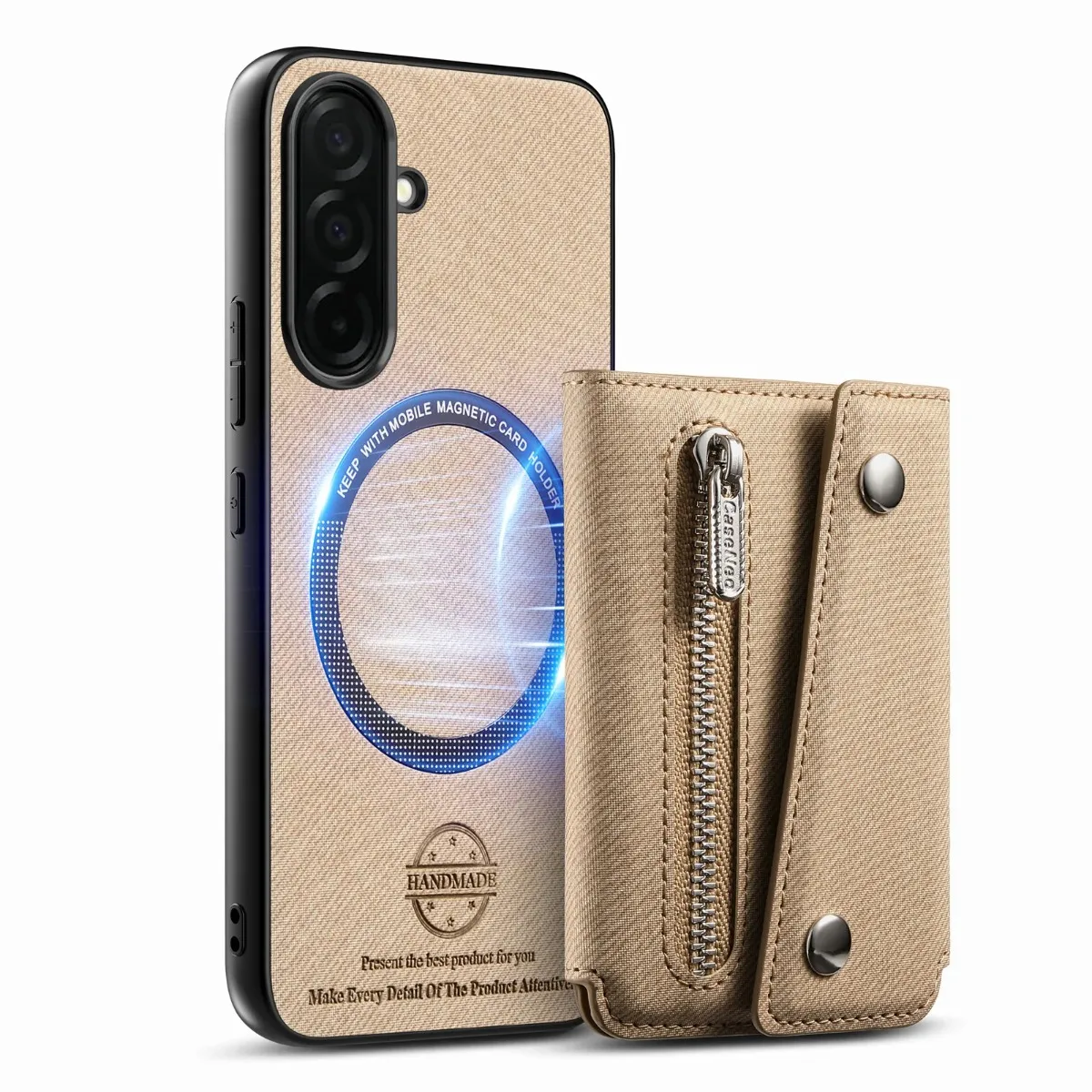 Detachable Magnetic Wallet Phone Case with Magsafe Integration