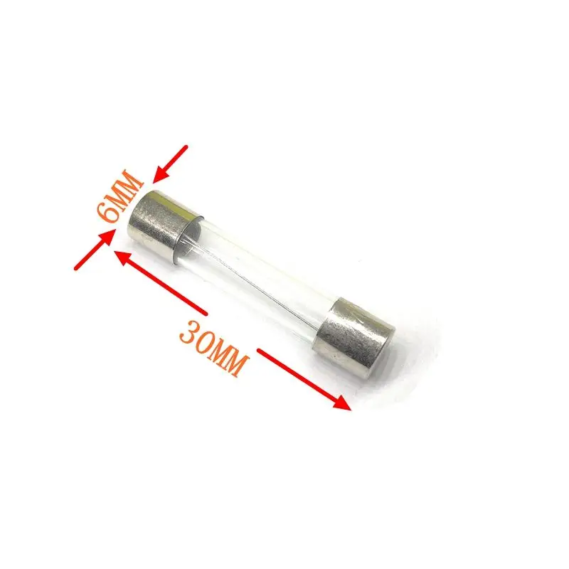 Glass Tube Fuses 10pcs Glass Tube Fuse 6X30MM 0.1A 0.2A 0.5A 1A 2A 3A 4A 5A 6.3A 8A 10A 12A 15A 20A 30A 25A 250V Fast Blow Fuses