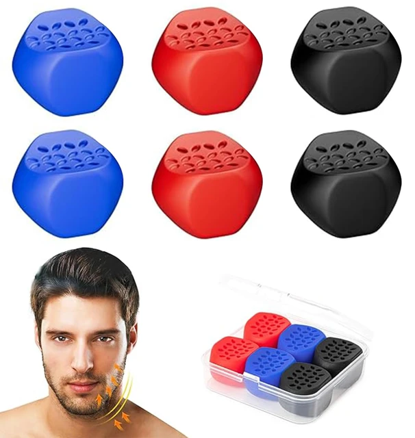 Jaw Exerciser,Jawline Exerciser for Men & Women 6 Pcs Chew Jawline  Exerciser Double Chin Reducer Workout Trainer for Face Jaw Cheek Neck  Muscles for