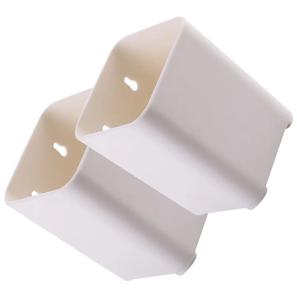 

2Pcs Wall Mounted Pen Holder Desktop Pencil Case Plastic Makeup Brush Holder Pen Container