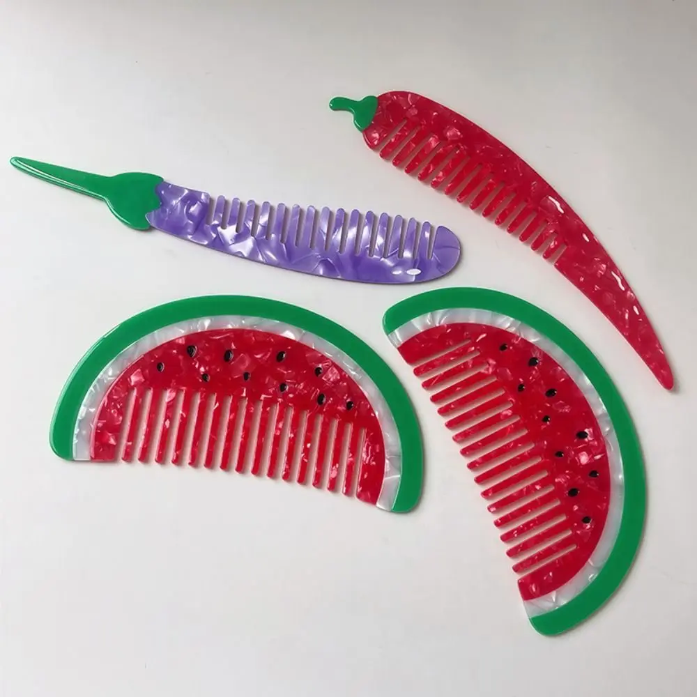 Portable Tulip Acetate Comb Cartoon Puppy Makeup Comb Animal Swan Dog Hairdressing Combs Student