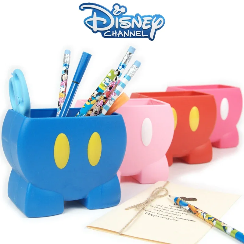 Disney Mickey Minnie Mouse Organizer Pen Holder Ruler Eraser Book Stationary Cute Creative Large-capacity Desktop Organizer Box