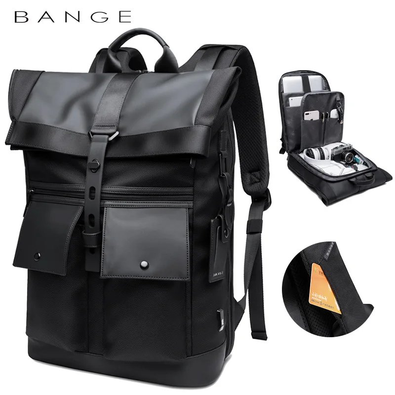 BANGE Large Capacity Backpack Leisure Business Travel Backpack