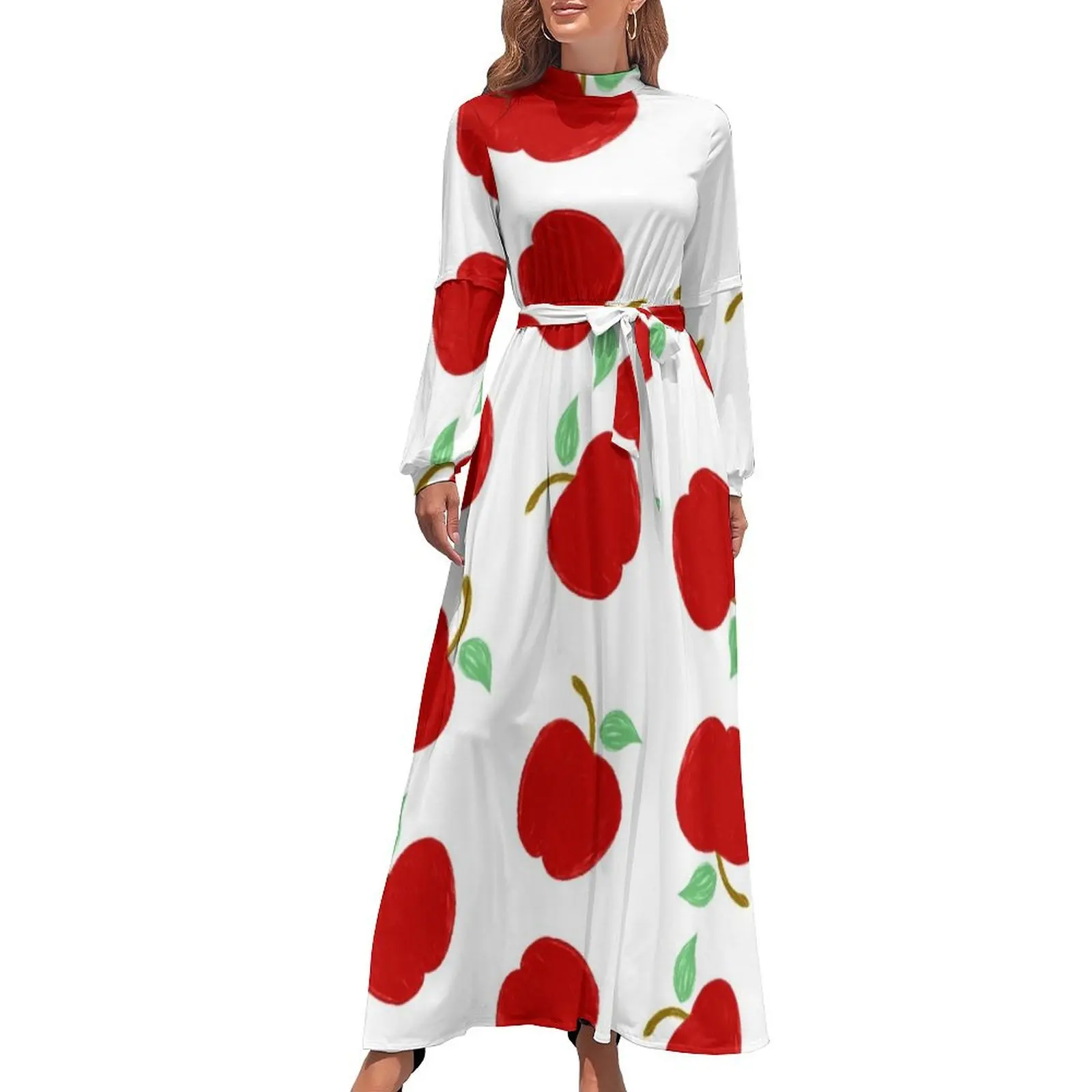 

Cute Apples Long Dress clothes for women Prom gown