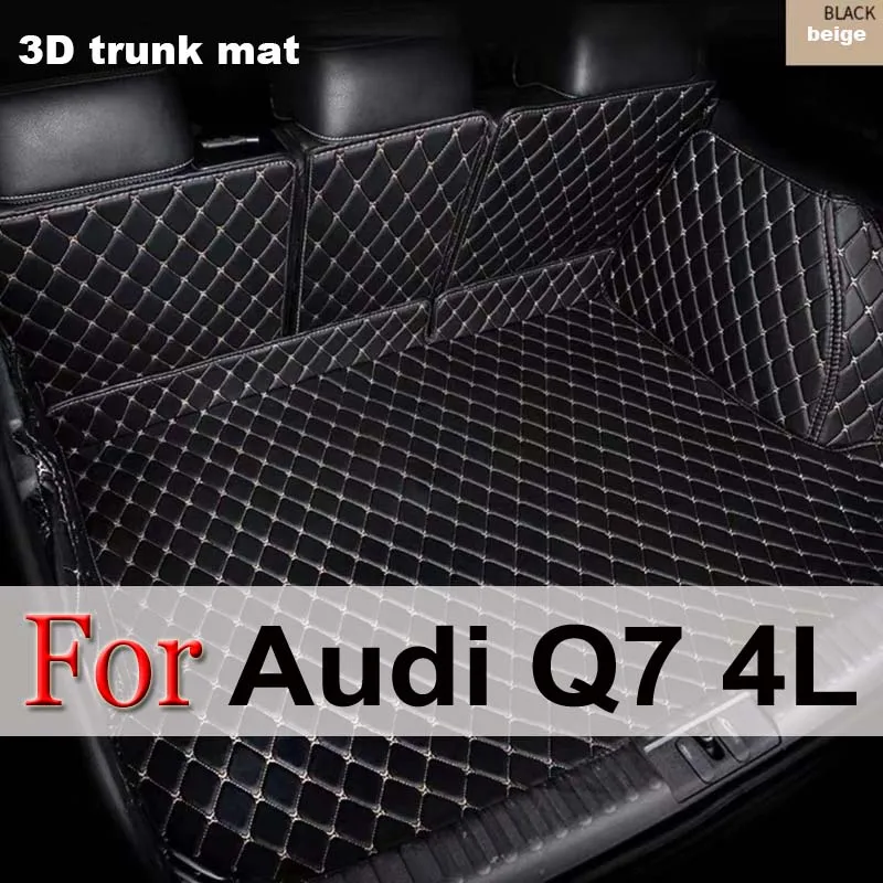 

Коврик для багажника автомобиля Audi Q7 4L MK1 2005 ~ 2015, кожаные коврики для багажника автомобиля, водонепроницаемый защитный коврик для багажника, автомобильные аксессуары