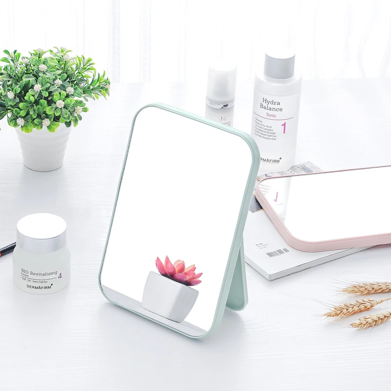 

Portable Nightstand Makeup Mirror Car Travel Dorm Pink Makeup Mirror Korean Desk Decoracao Para Sala Decoration Living Room