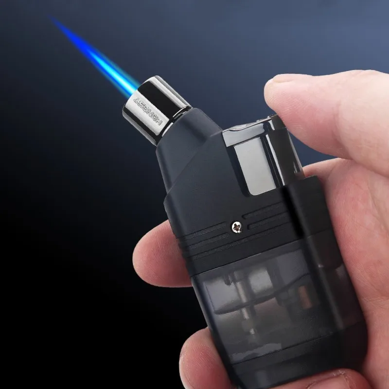 Honest Lighters High Capacity Butane Torch Outdoor Lighters Windproof Lighters Smoking Gadgets Home Gifts Gas Bin