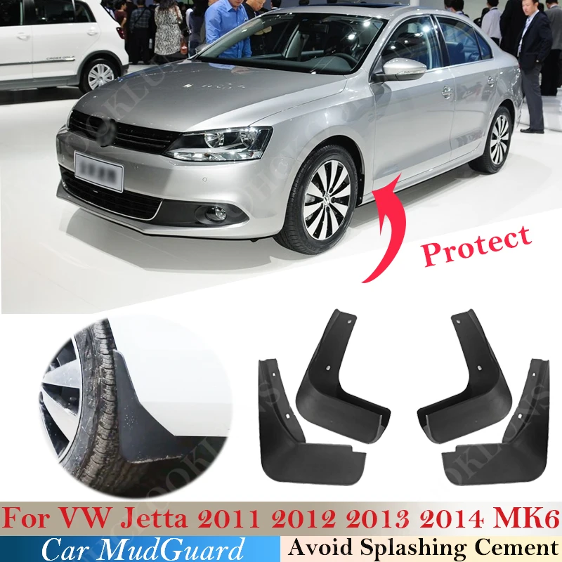4pcs Mudflaps For Volkswagen VW Jetta 2011 2014 MK6 Mudguards Fender