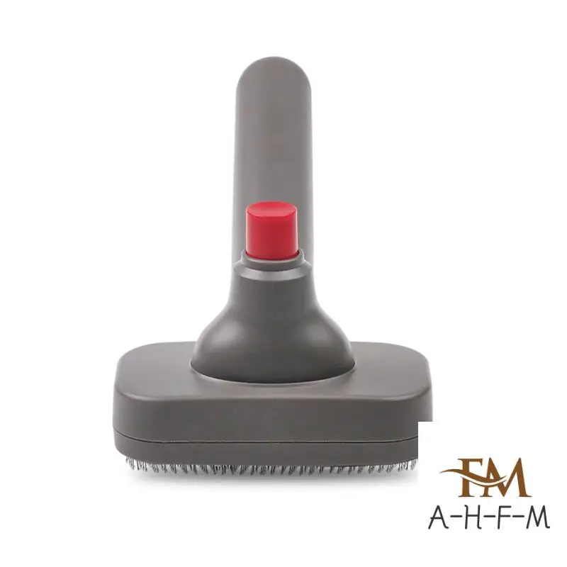 1 PCS Self Cleaning Slicker Brush-For Dogs/Cats/Pets-One Click Cleaning Function-Gentle & Effective Cat Grey Dog Brush