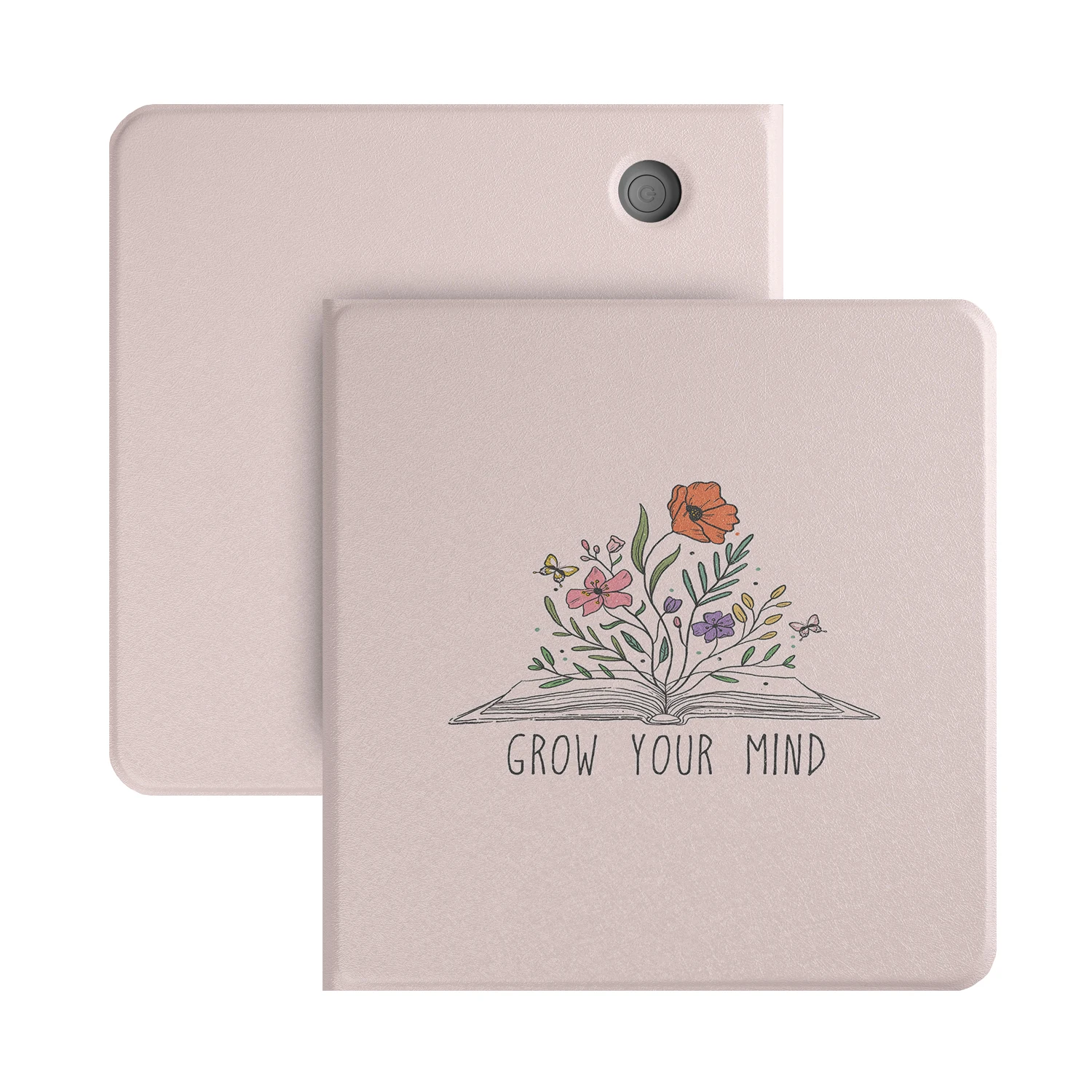 Floral Illustration Detachable Magnetic Case with Clear Back