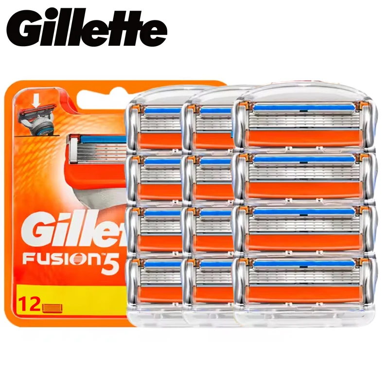 Набориз4/8/12сменныхлезвийGilletteFusion5длямужскихбритв,5-слойныебезопасныелезвиядляручногобритья,антифрикционные,длябороды-AliExpress66
