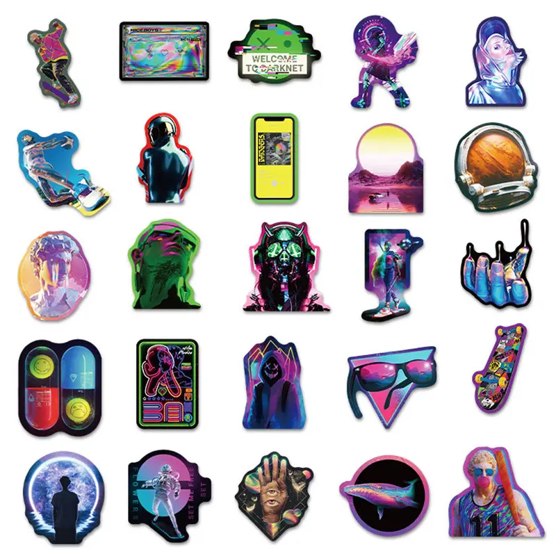 Рисунок 5 - радужные лазерные наклейки